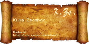 Kuna Zsombor névjegykártya